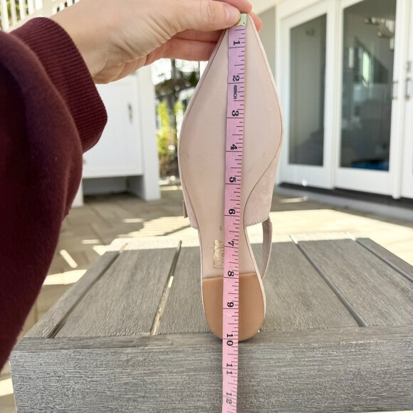 New Jeffrey Campbell Lexii Laced Suede Slingback Flats Beige Cream US 6 - Picture 7 of 17